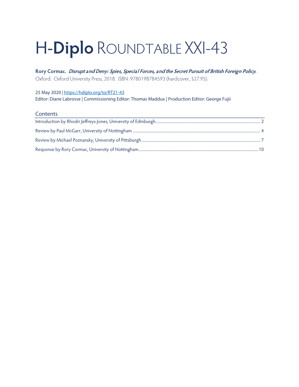 H-Diplo ROUNDTABLE XXI-43