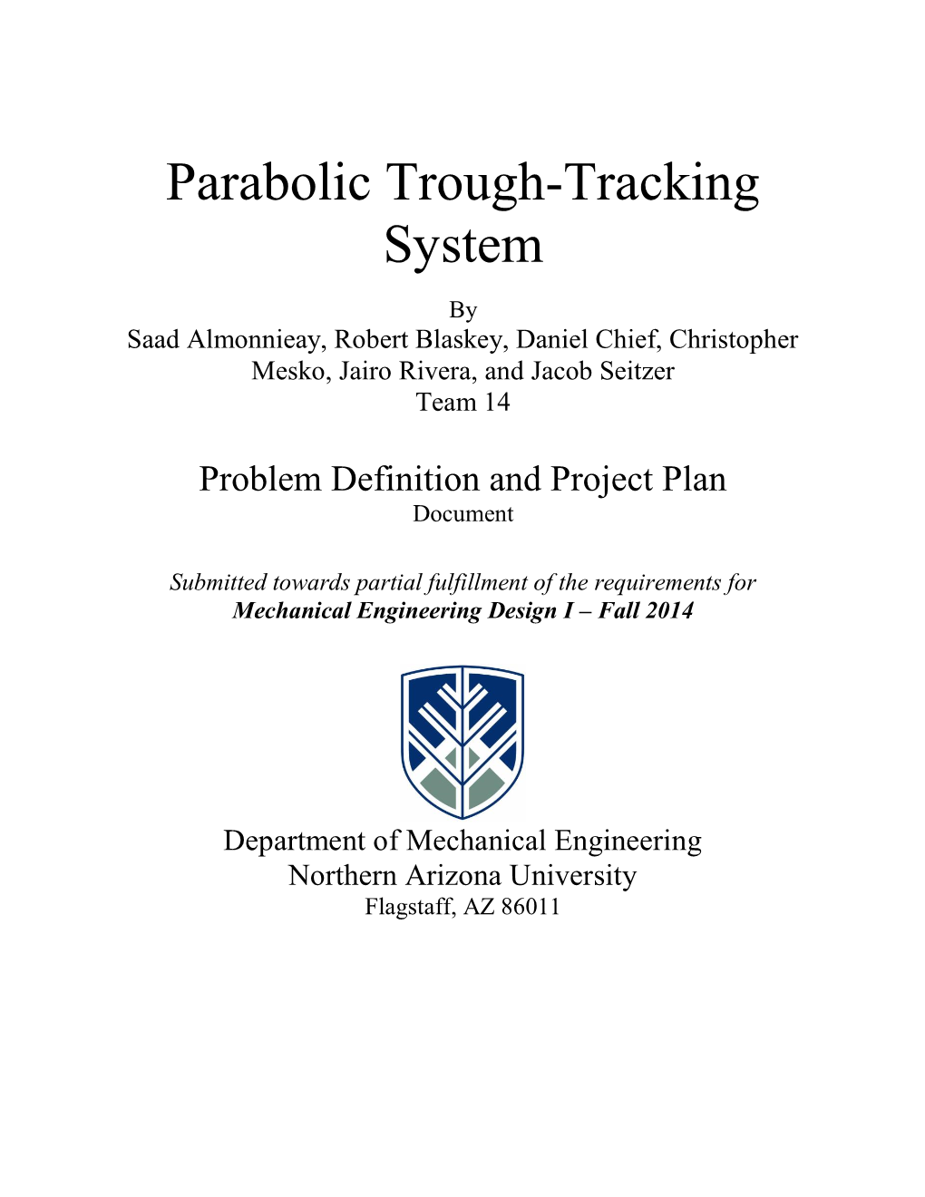 Parabolic Trough-Tracking System