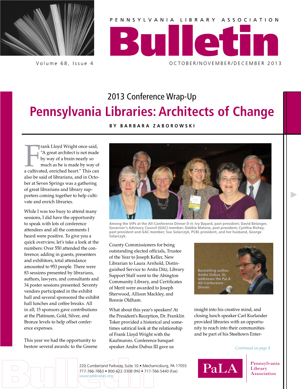 Pennsylvania Libraries: Architects of Change by Barbara Zaborowski