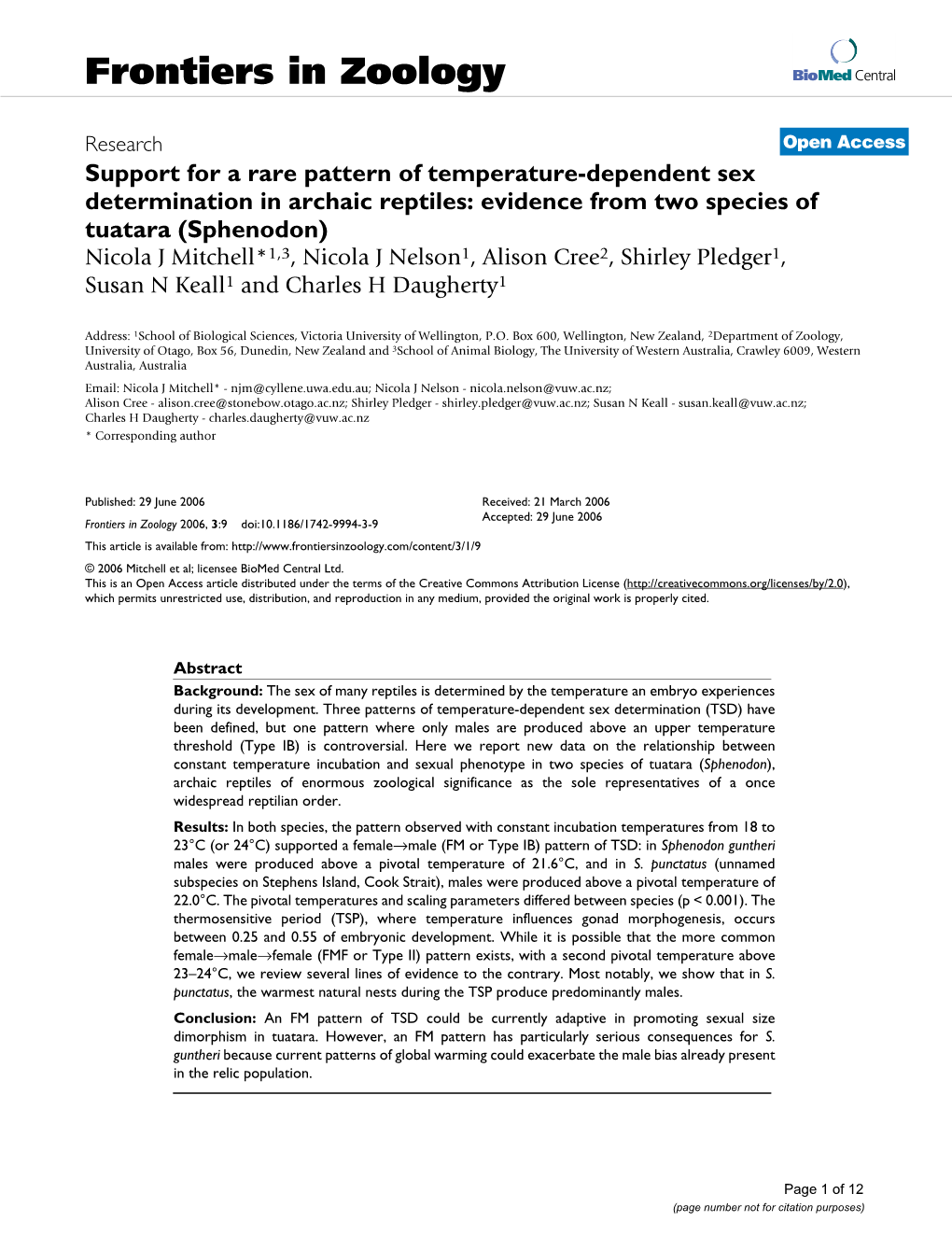 Support for a Rare Pattern of Temperature-Dependent Sex