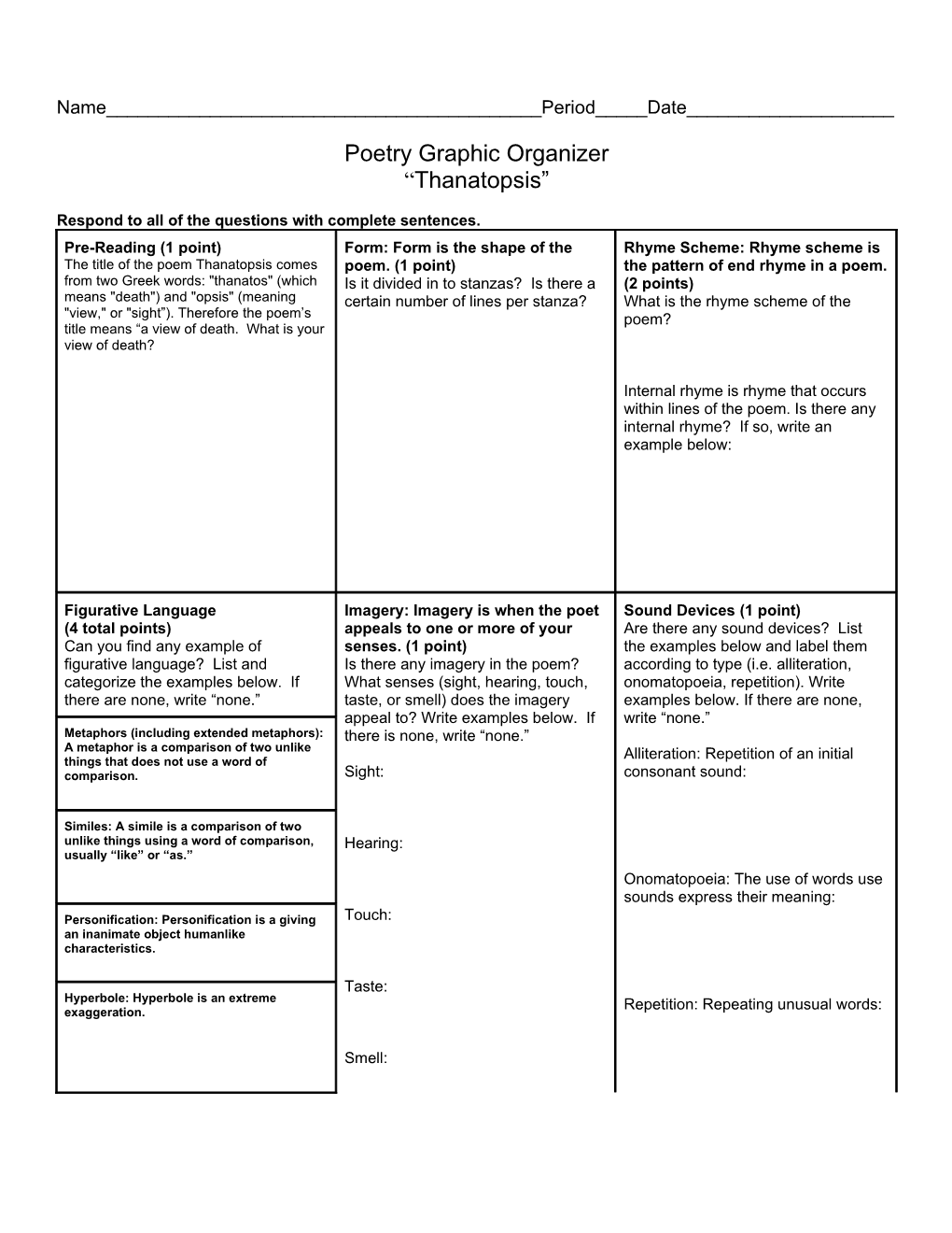 Respond to All of the Questions with Complete Sentences s1