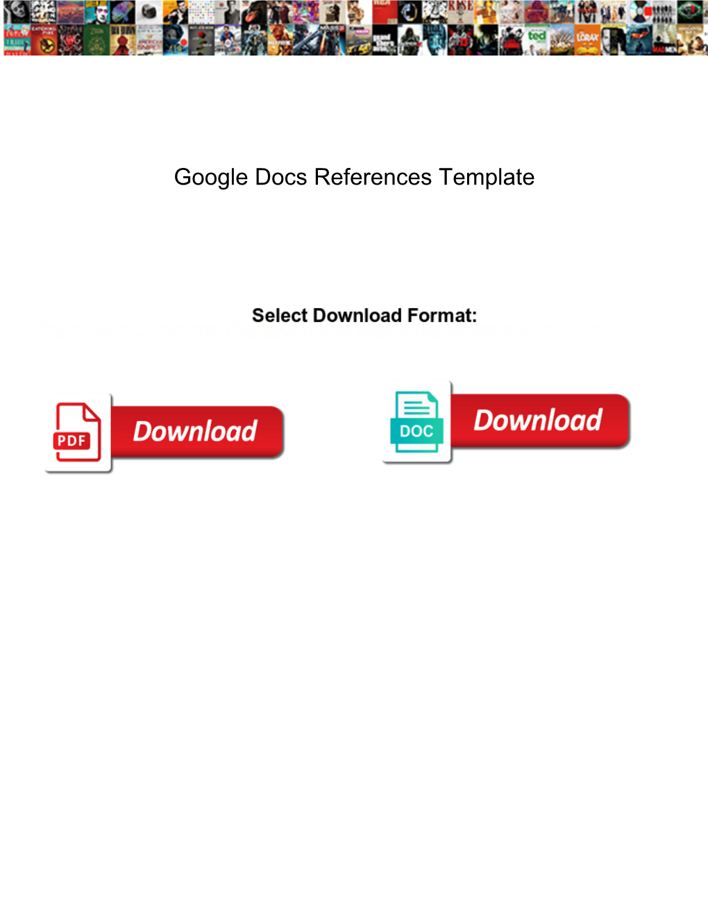 Google Docs References Template