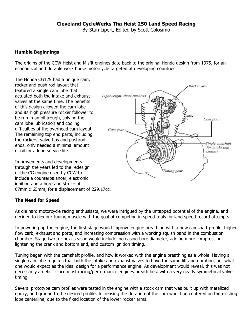 Cleveland Cyclewerks Tha Heist 250 Land Speed Racing by Stan Lipert, Edited by Scott Colosimo