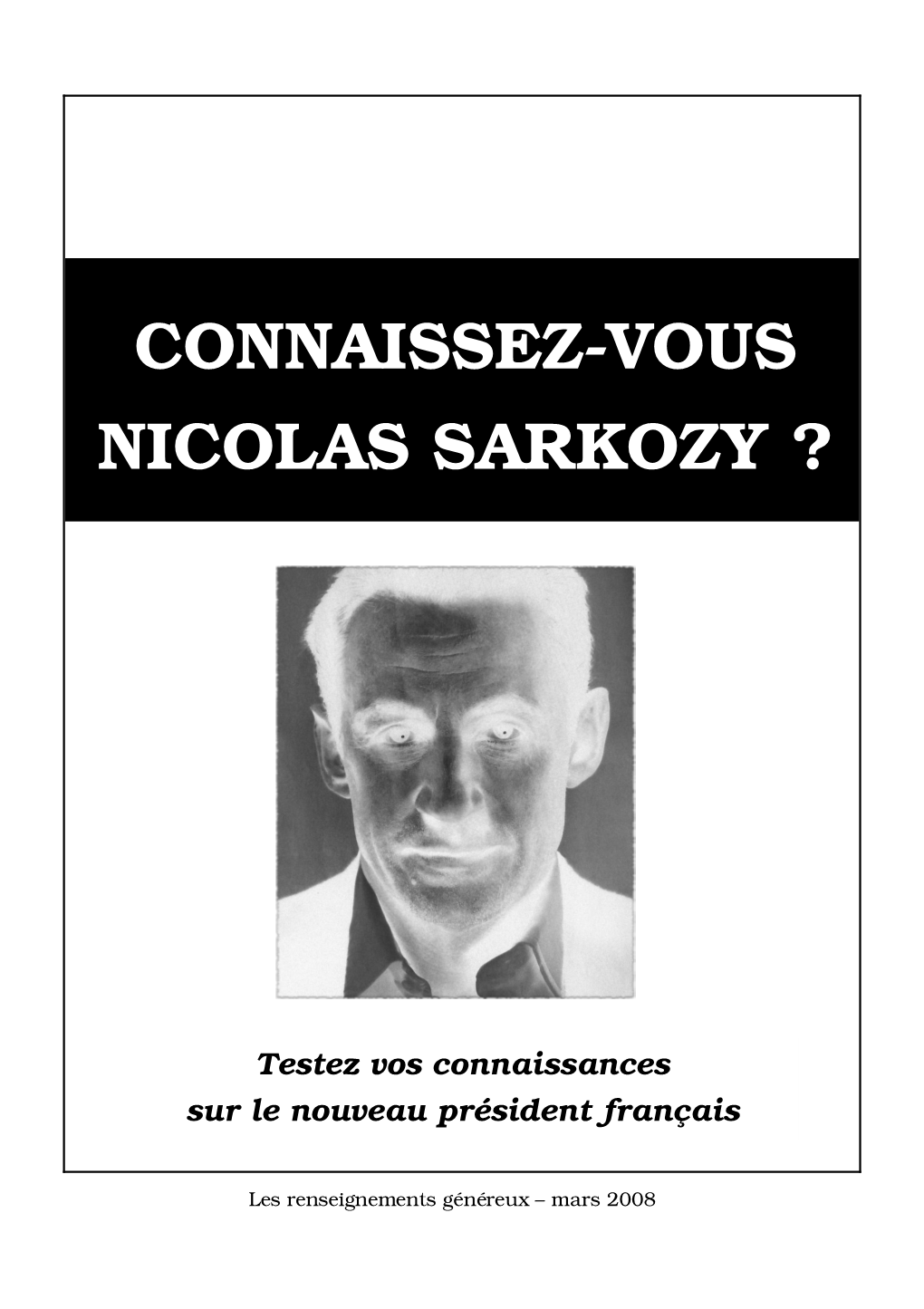 Connaissez-Vous Nicolas Sarkozy ?