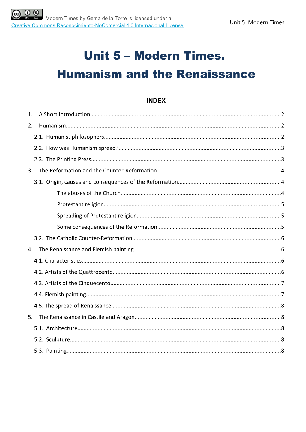 Humanism and the Renaissance s1