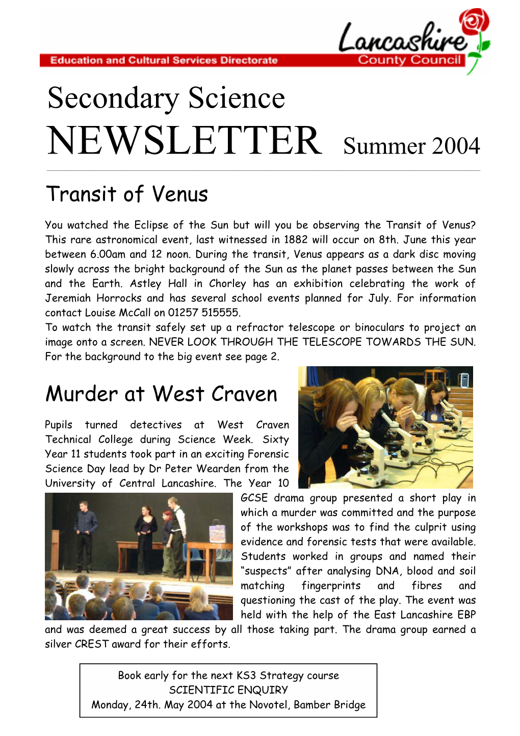 NEWSLETTER Summer 2004 ______