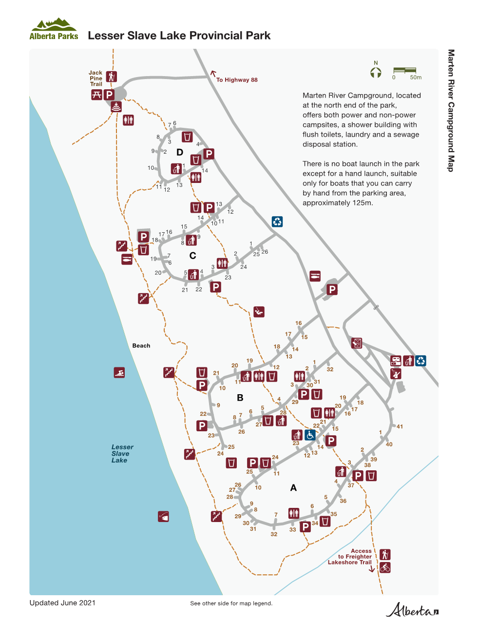 Park and Marten River Campground Maps