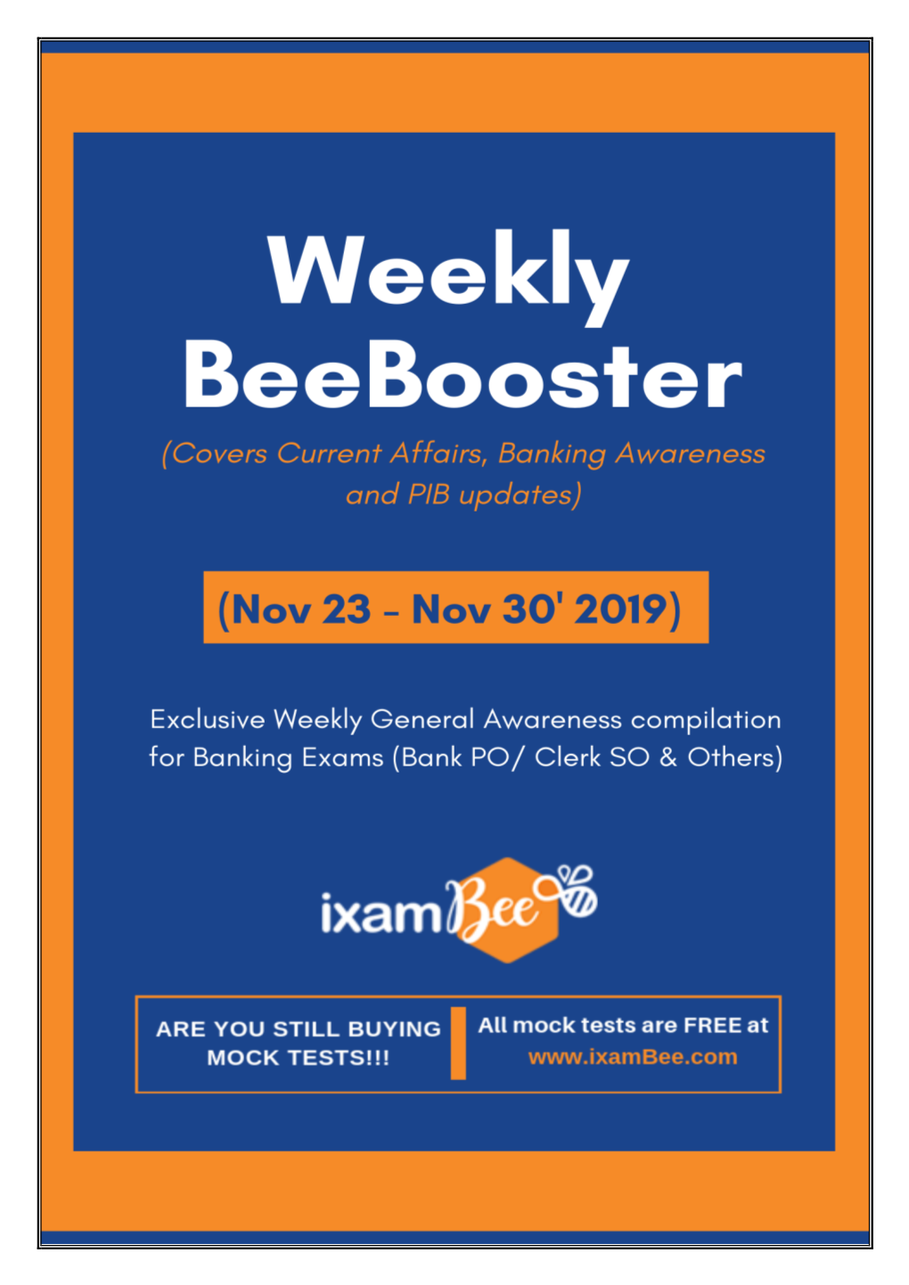 Weekly Beebooster 23Rd Nov to 30Th Nov 2019 Regular