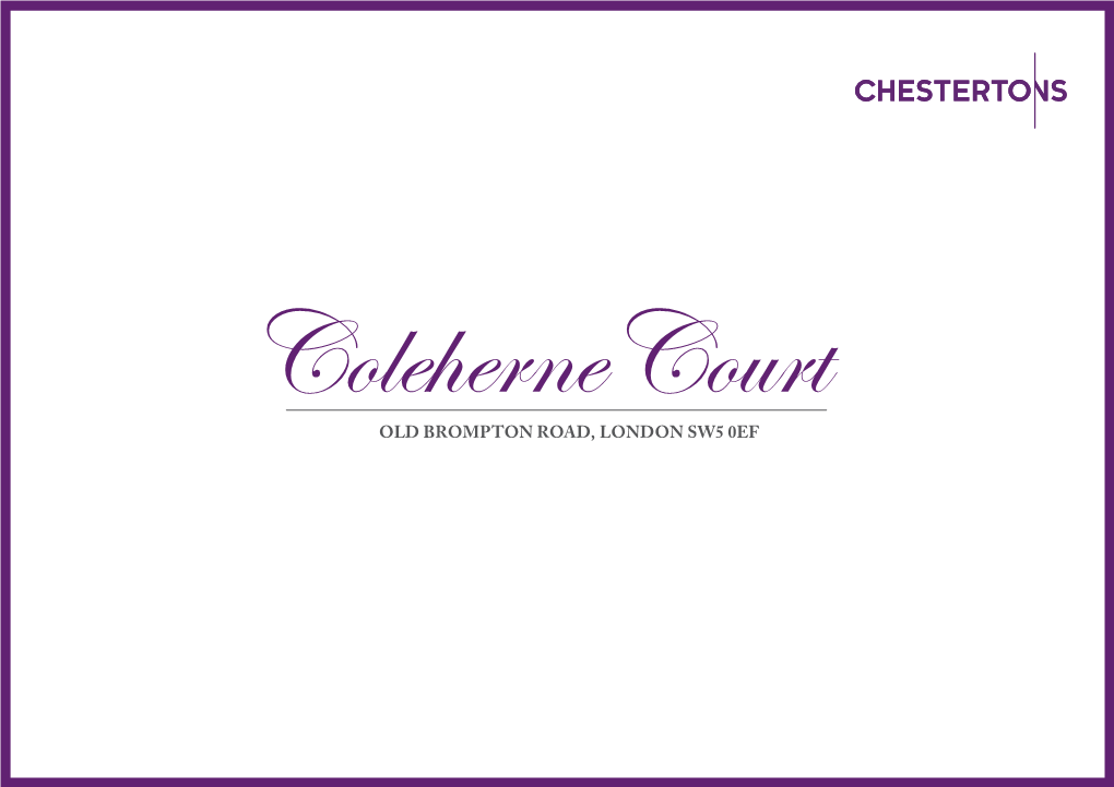 Coleherne Court OLD BROMPTON ROAD, LONDON SW5 0EF
