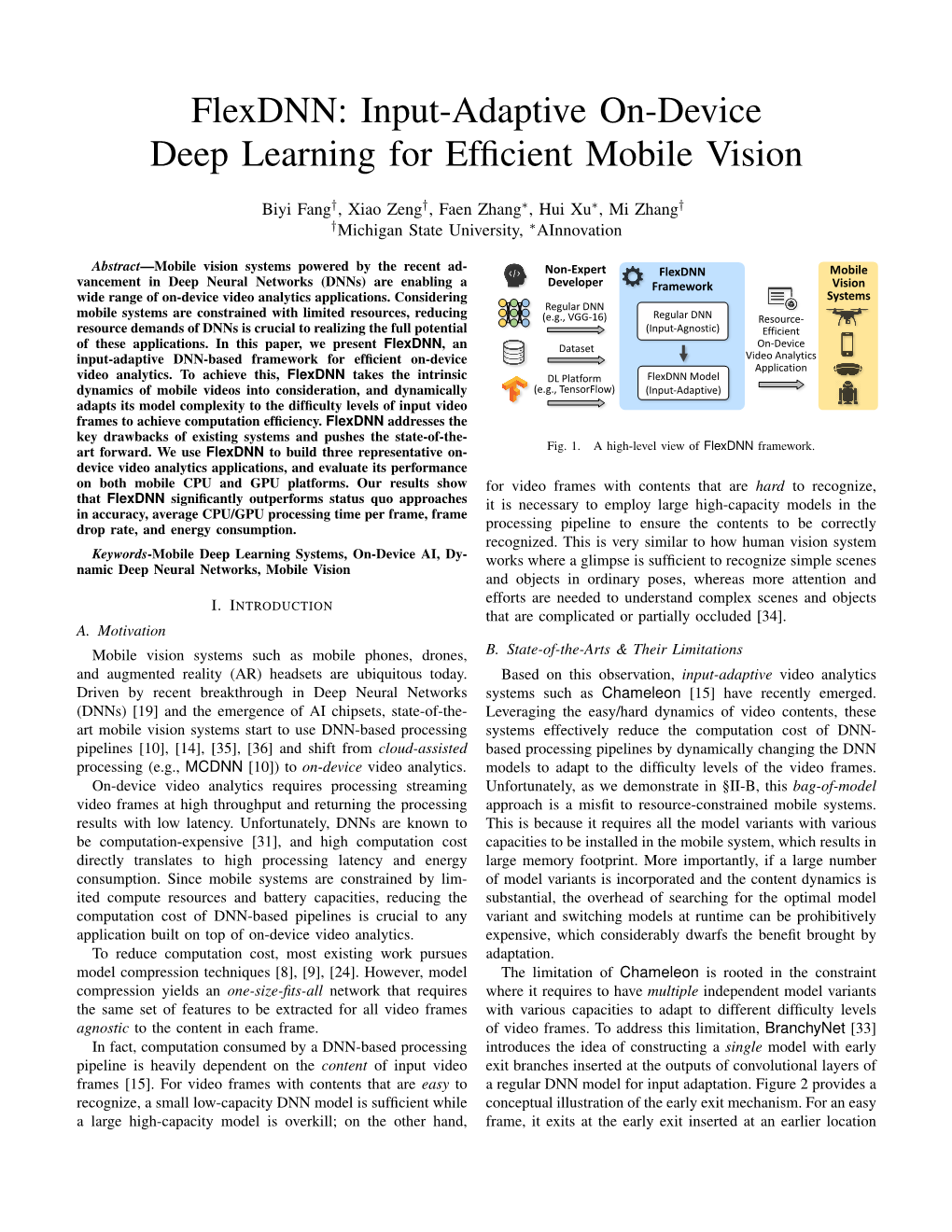 Flexdnn: Input-Adaptive On-Device Deep Learning for Efficient Mobile