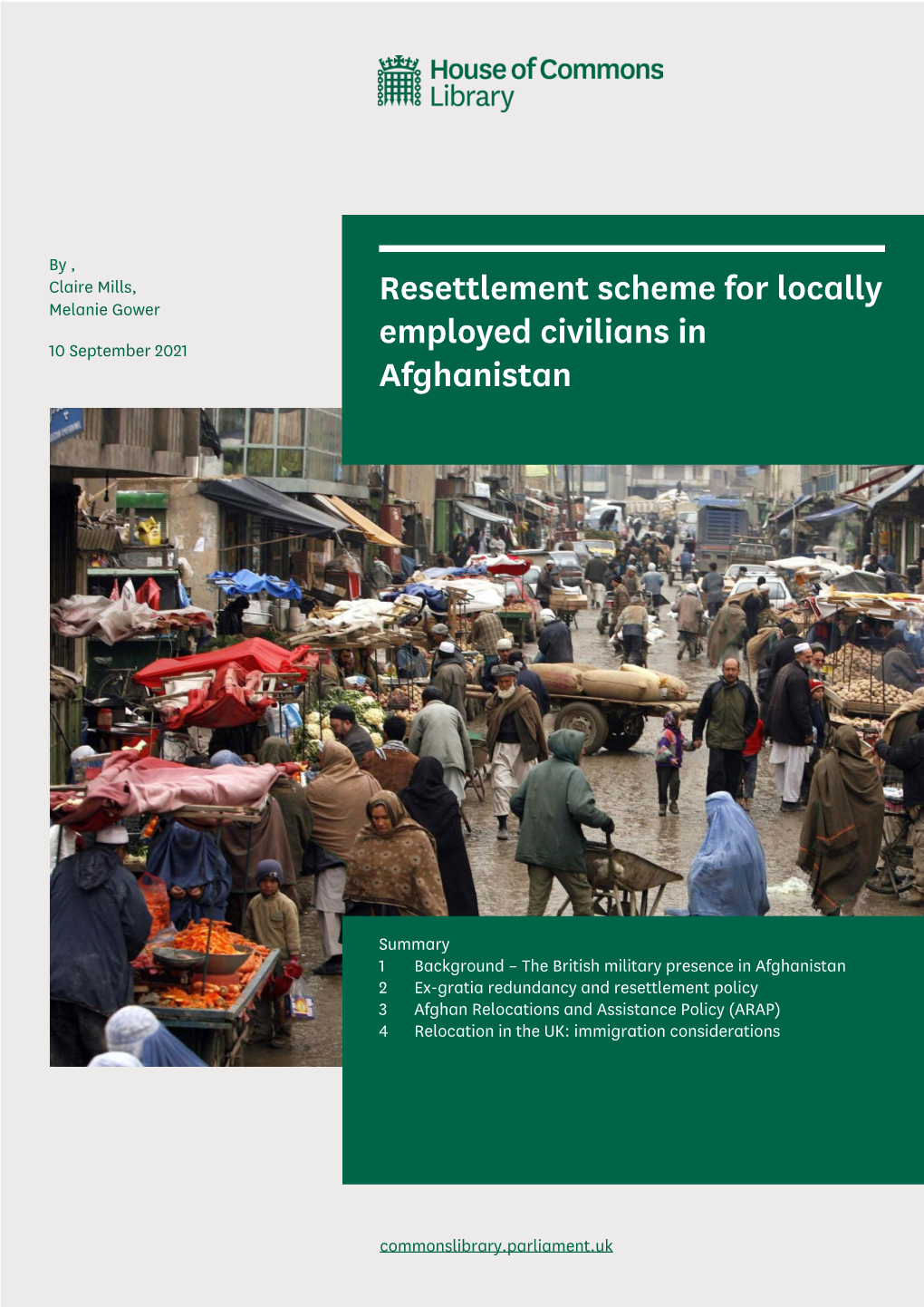 Resettlement Scheme for Locally Employed Civilians in Afghanistan