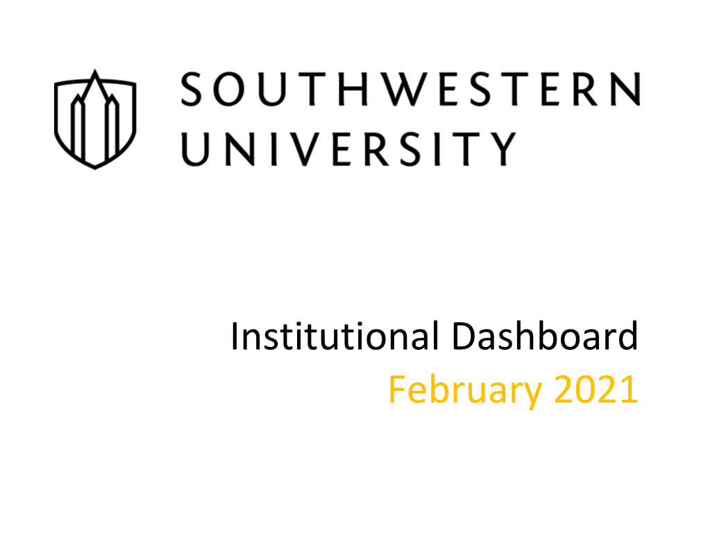 Institutional Dashboard February 2021