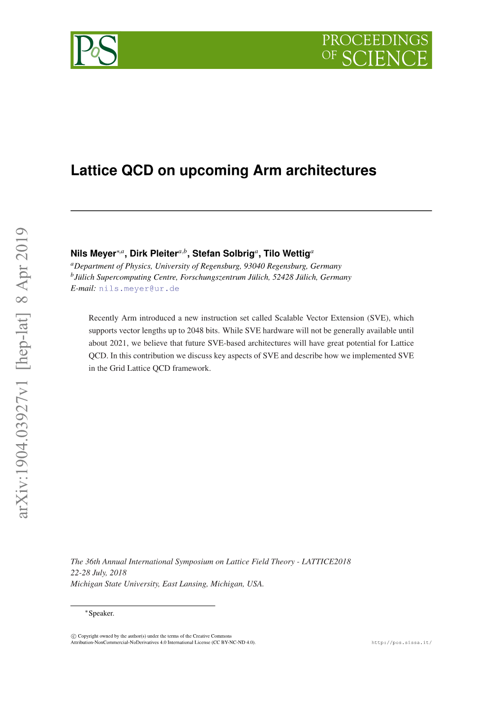Lattice QCD on Upcoming Arm Architectures