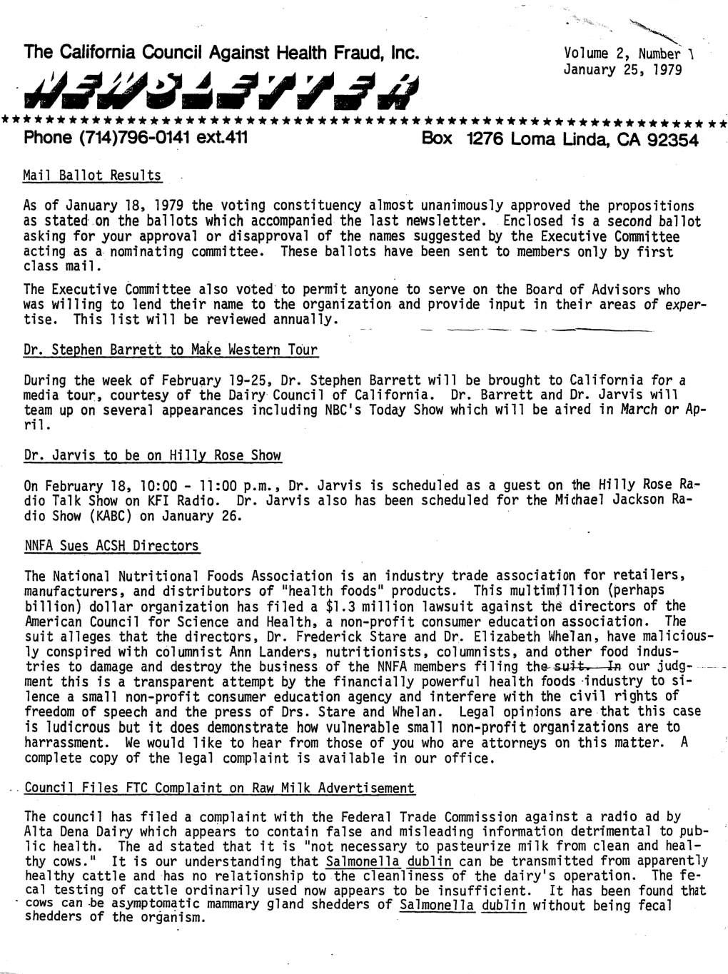 1979 .,J/,#,1,1.} ~.# ;/' ;/' J .Ii ************************************************************** Phone (714)796-0141Ext.411 Box 1276 Loma Linda, CA 92354