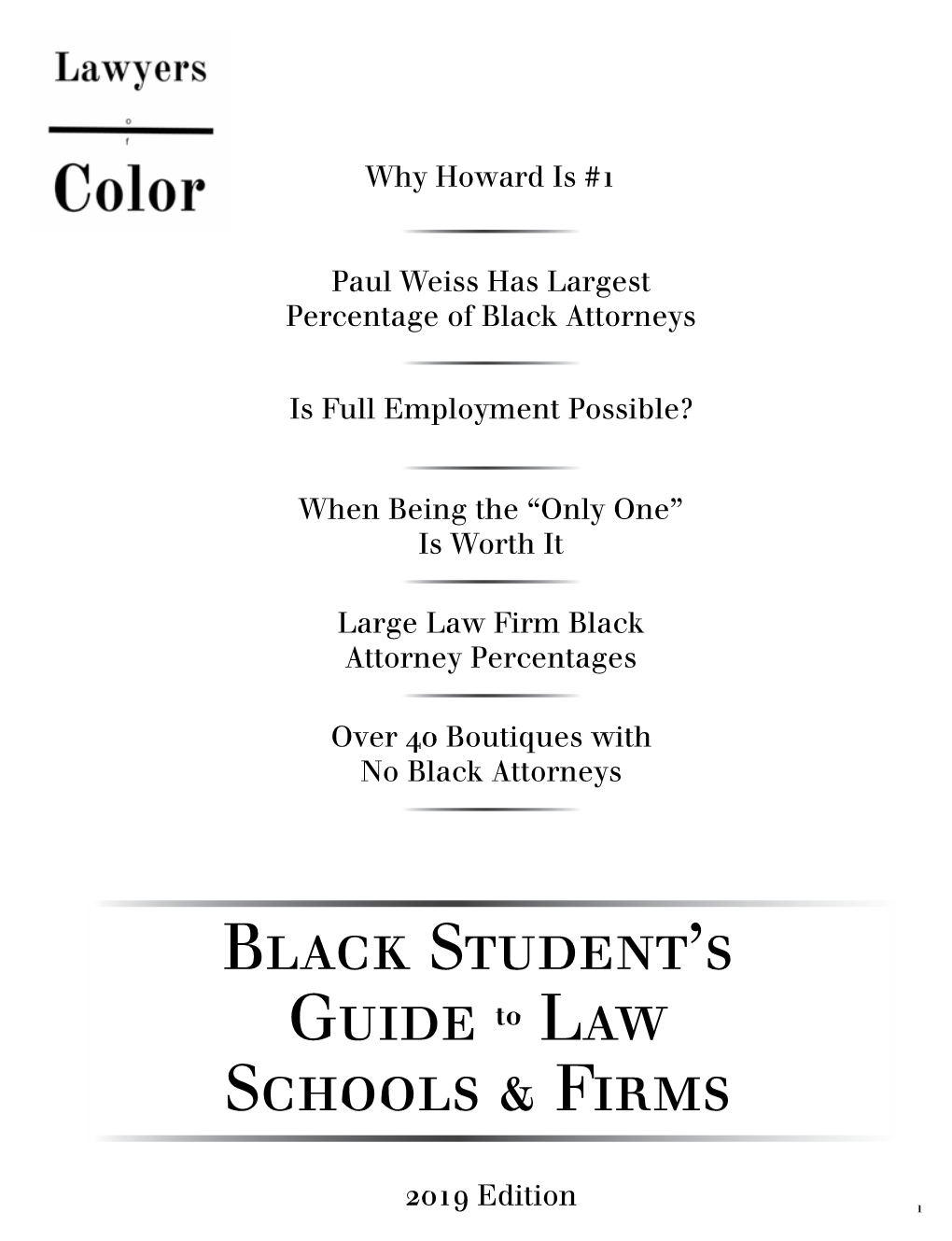 Black Student's Guide to Law Schools & Firms