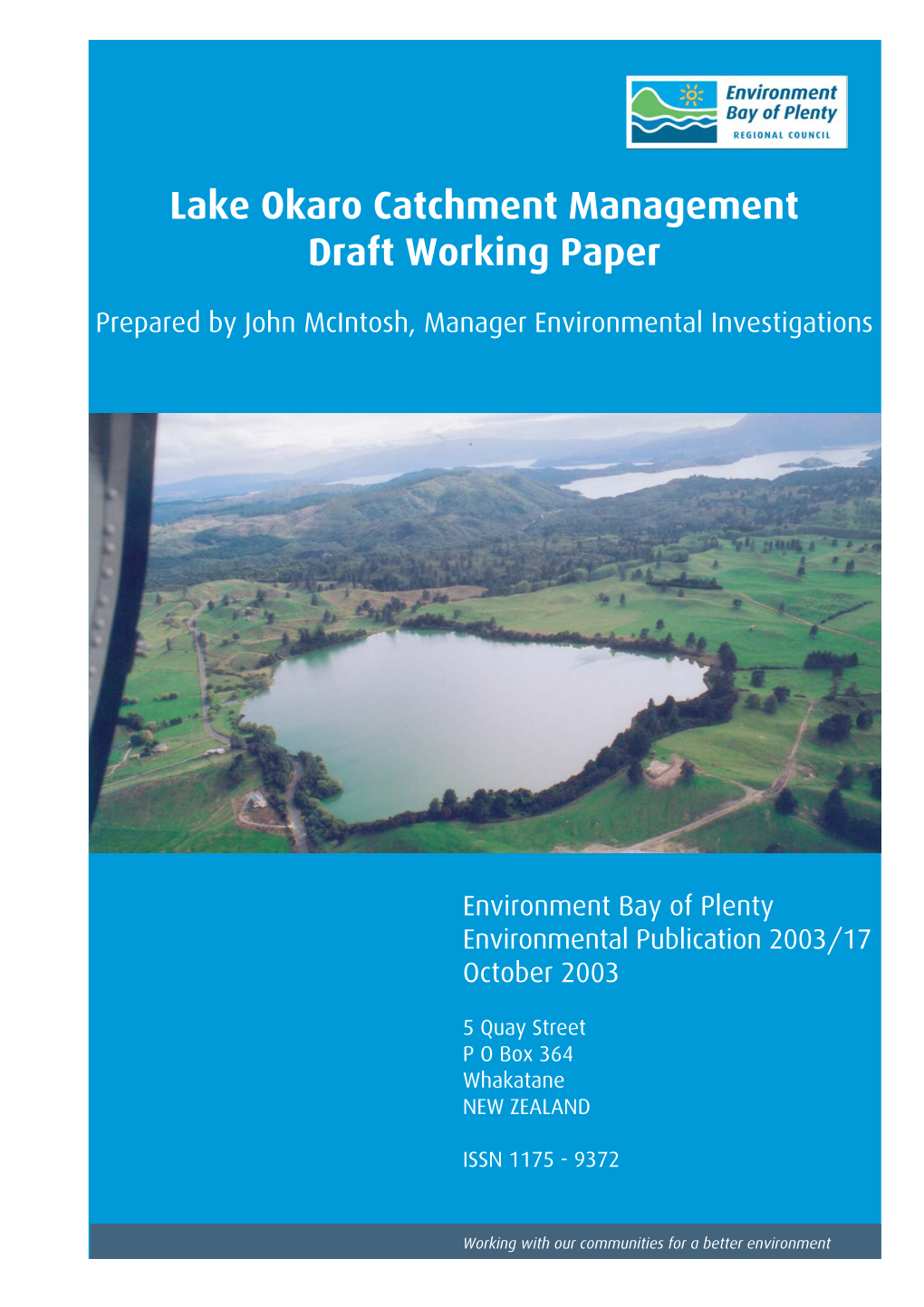 Lake Okaro Catchment Management Draft Working Paper