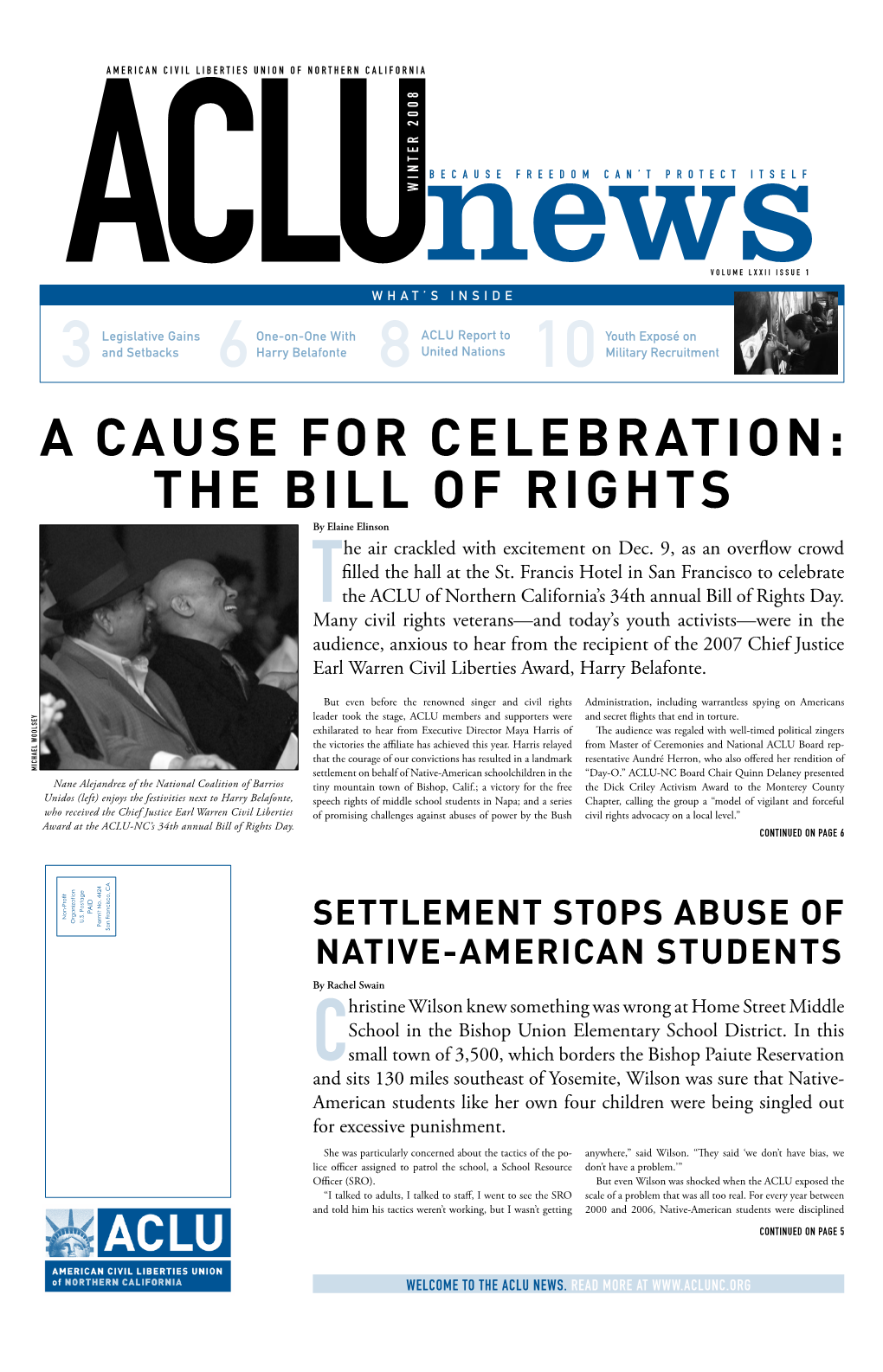 Winter 2008 ACLU News