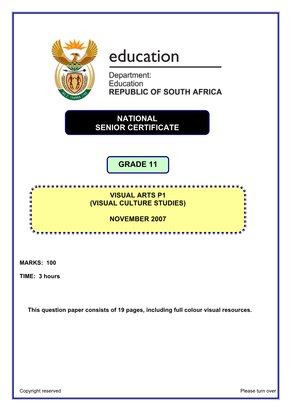 National Senior Certificate Grade 11