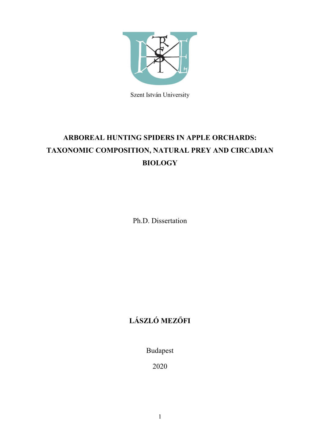 Arboreal Hunting Spiders in Apple Orchards: Taxonomic Composition, Natural Prey and Circadian Biology