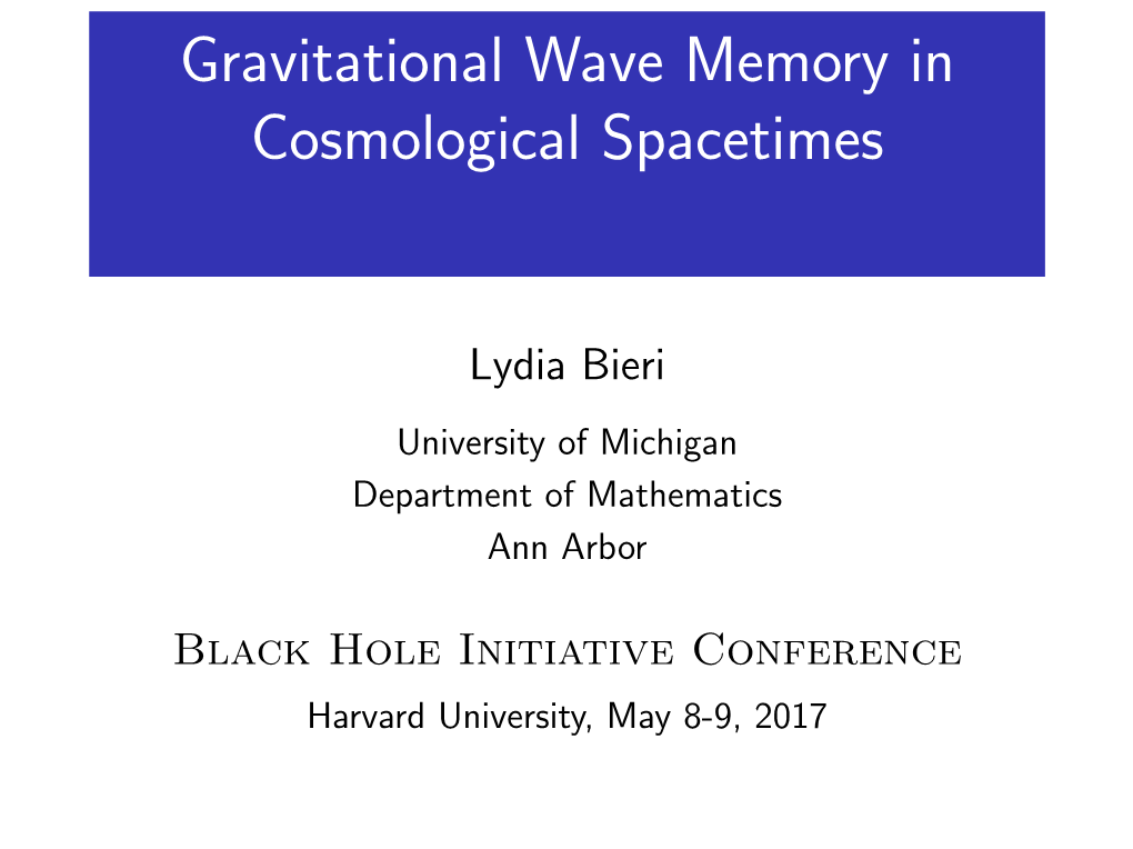 Gravitational Wave Memory in Cosmological Spacetimes