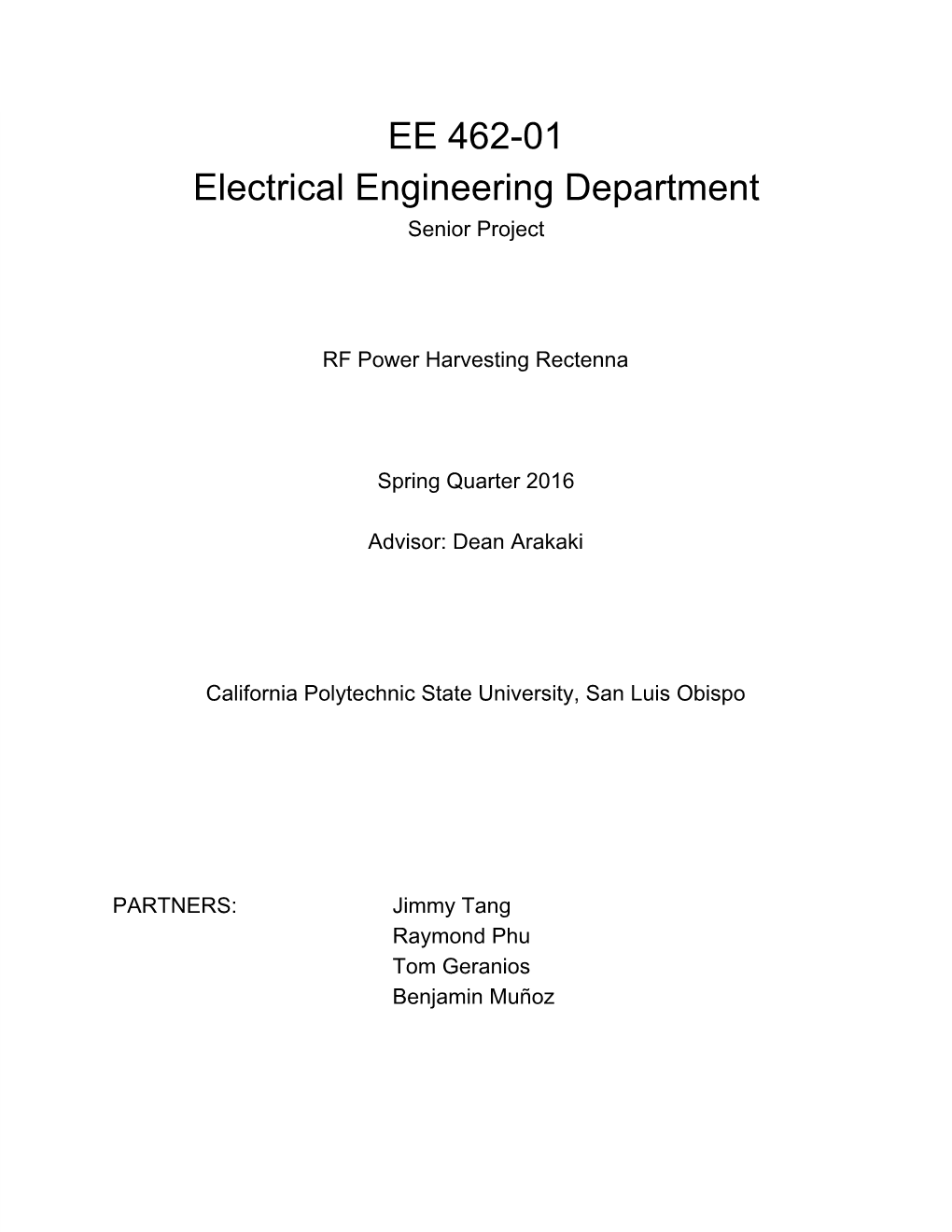 RF Power Harvesting Rectenna