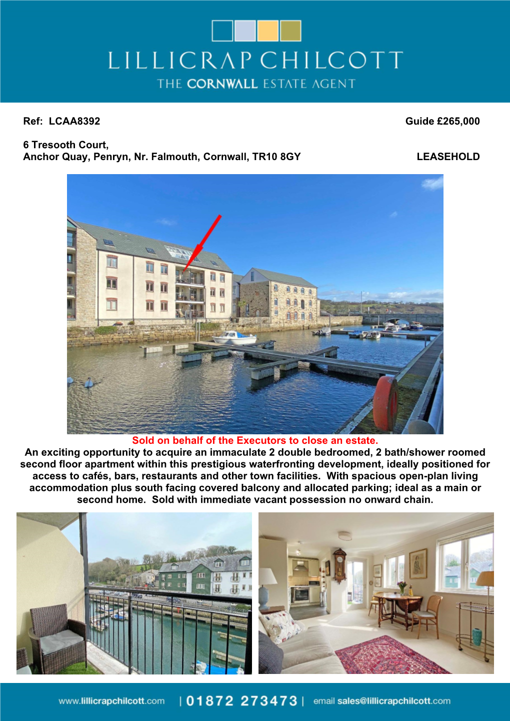 LCAA8392 Guide £265000 6 Tresooth Court, Anchor Quay, Penryn