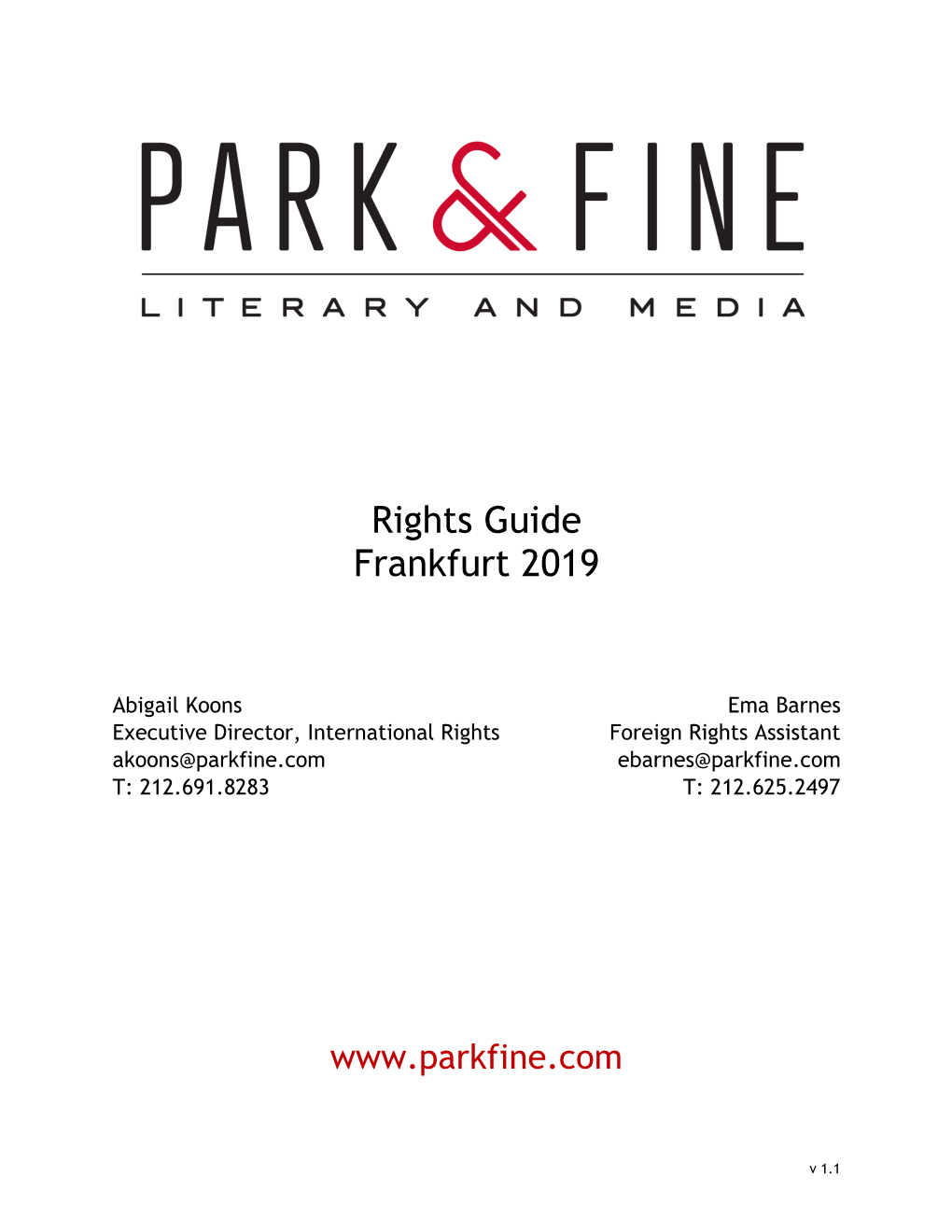 Rights Guide Frankfurt 2019