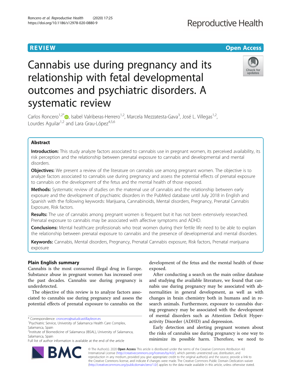 Cannabis Use During Pregnancy and Its Relationship with Fetal Developmental Outcomes and Psychiatric Disorders