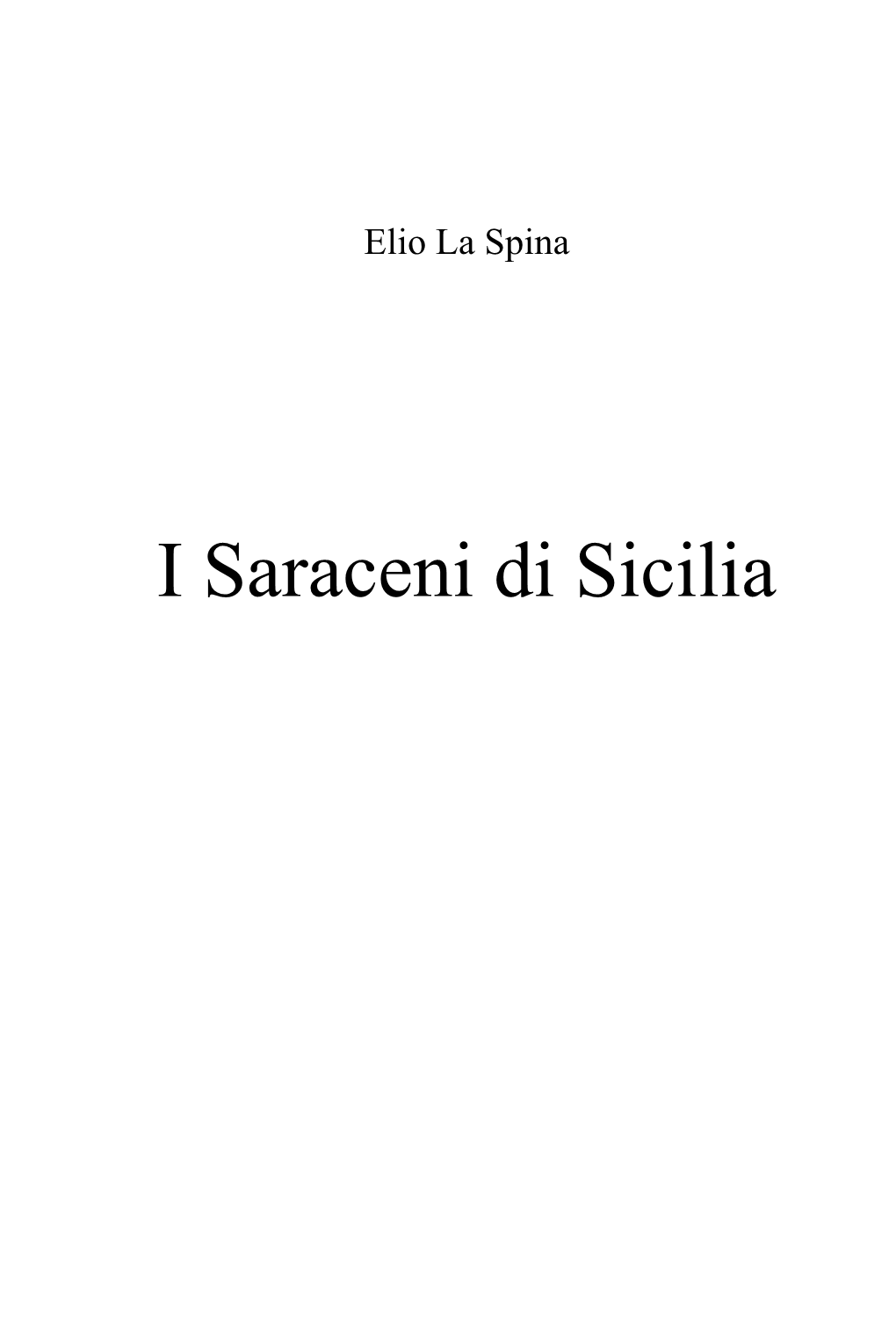 I Saraceni Di Sicilia