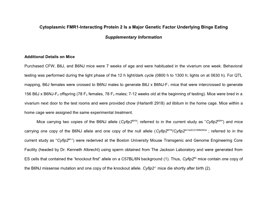 Cytoplasmic FMR1-Interacting Protein 2 Is a Major Genetic Factor Underlying Binge Eating