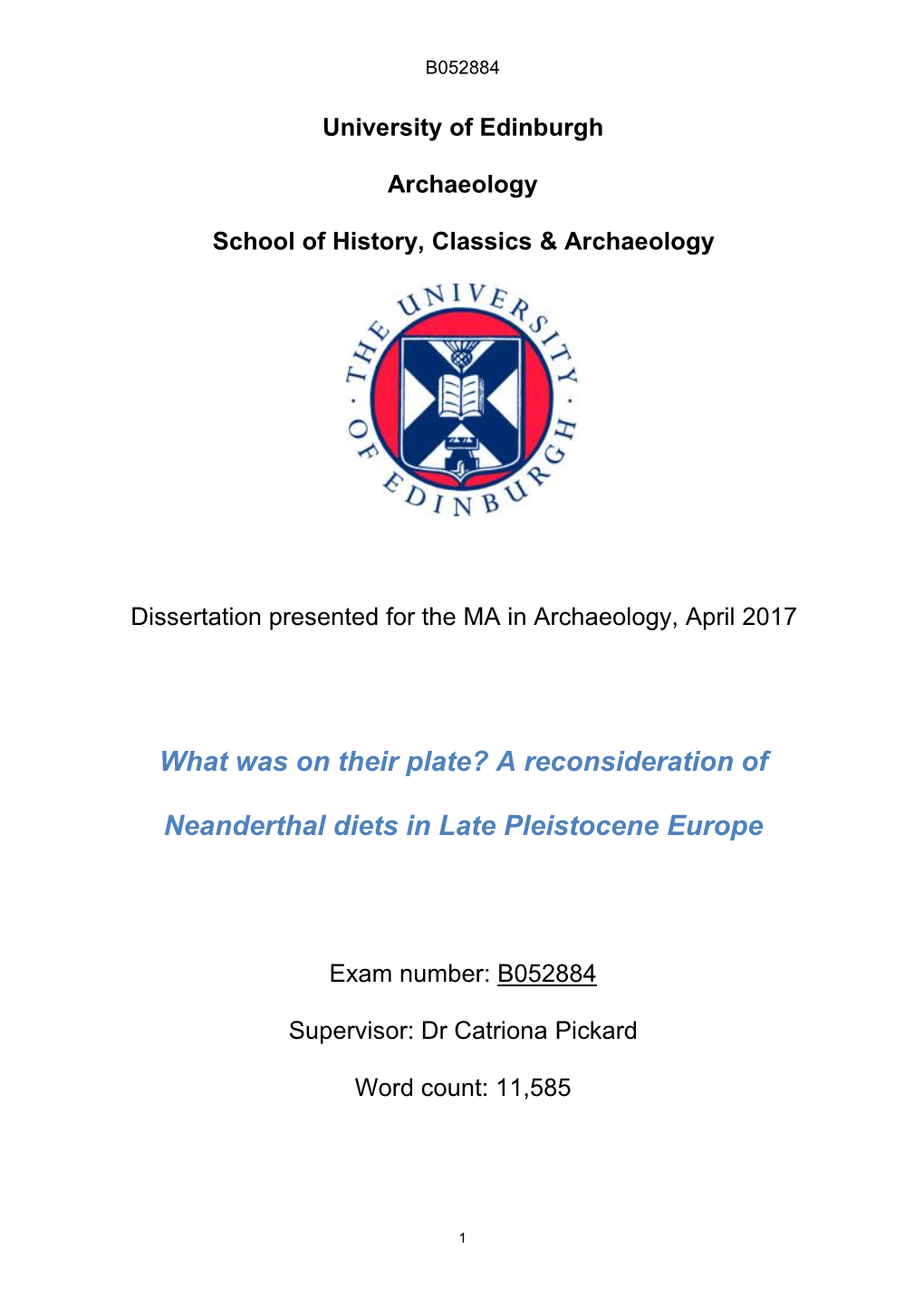 A Reconsideration of Neanderthal Diets in Late Pleistocene Europe