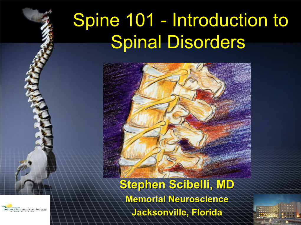 Spine 101 - Introduction to Spinal Disorders