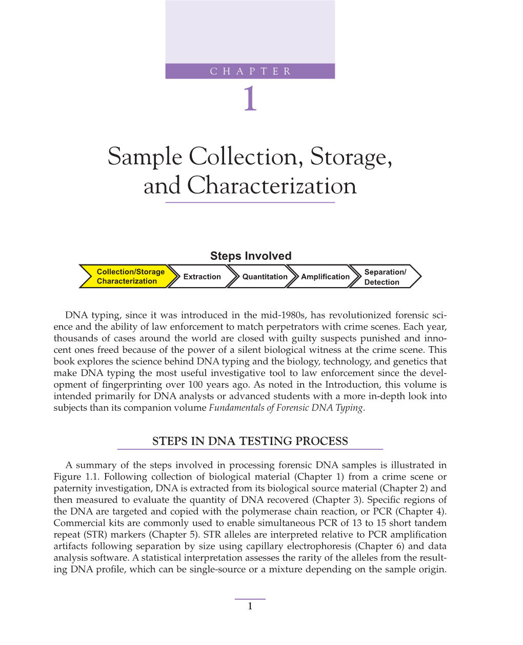 Sample Collection, Storage, and Characterization