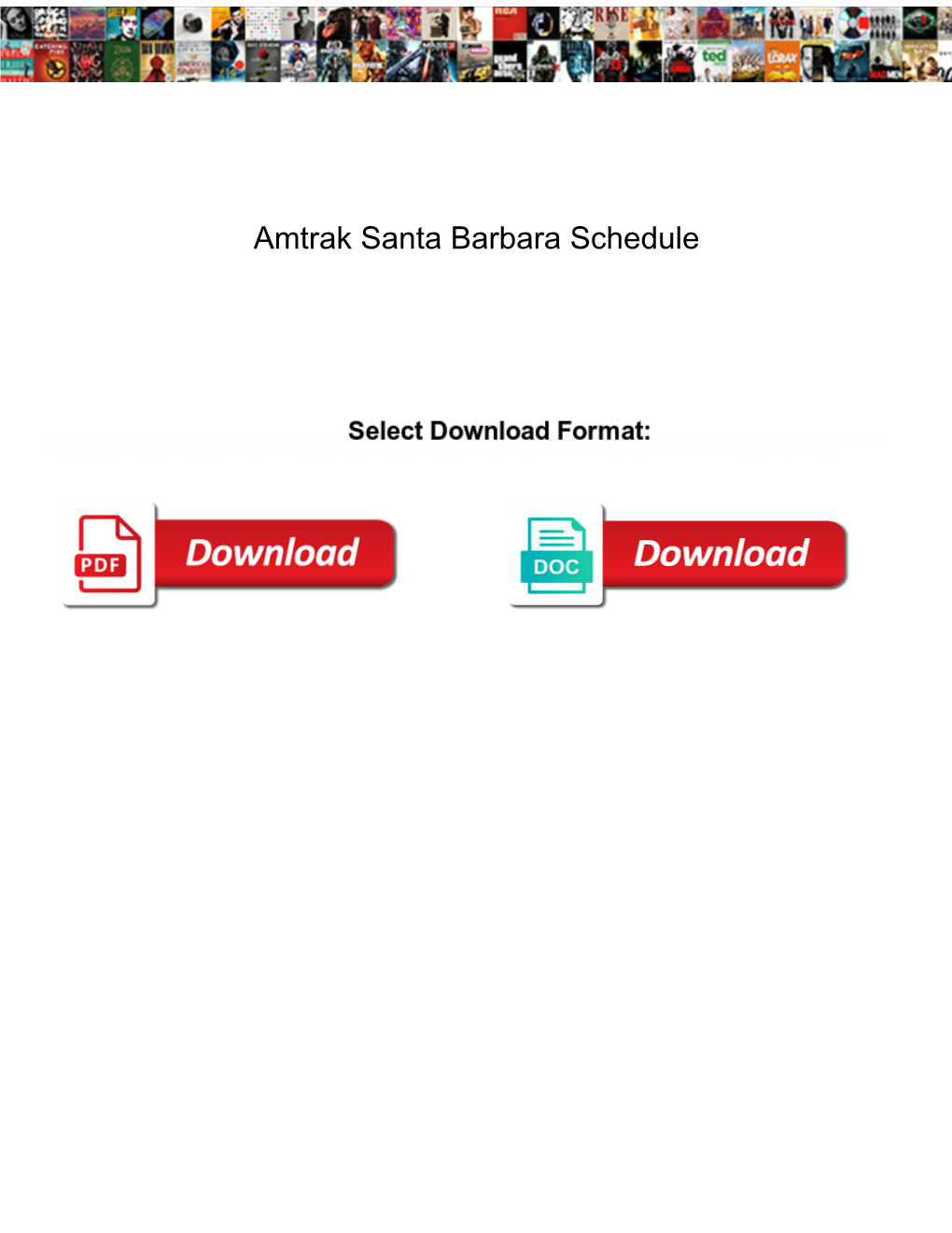 Amtrak Santa Barbara Schedule