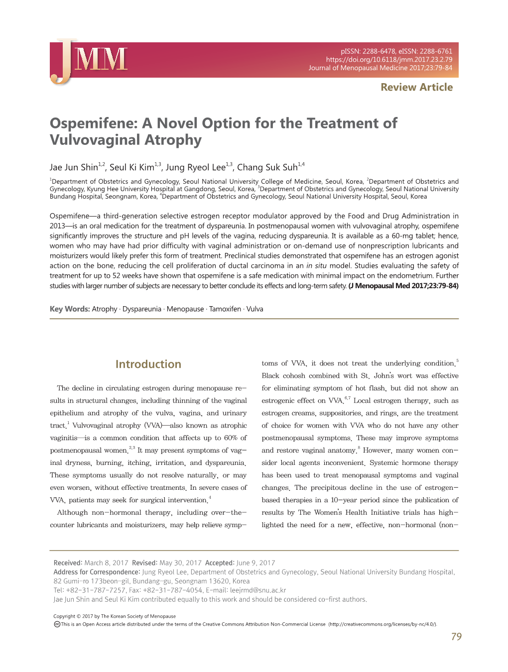 Ospemifene: a Novel Option for the Treatment of Vulvovaginal Atrophy