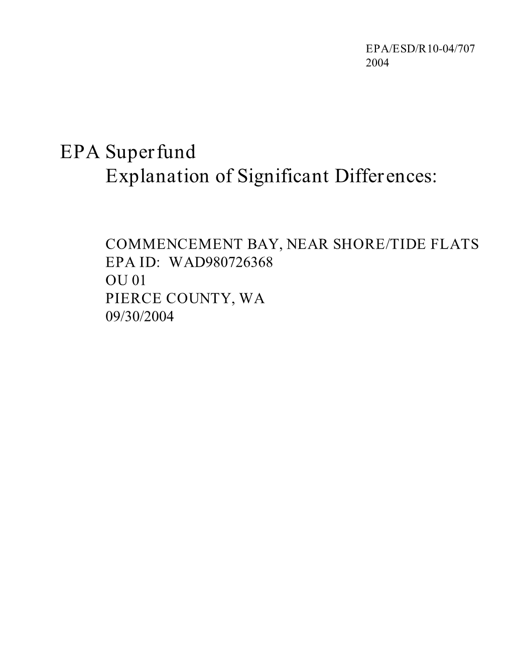 Record of Decision (Rods)