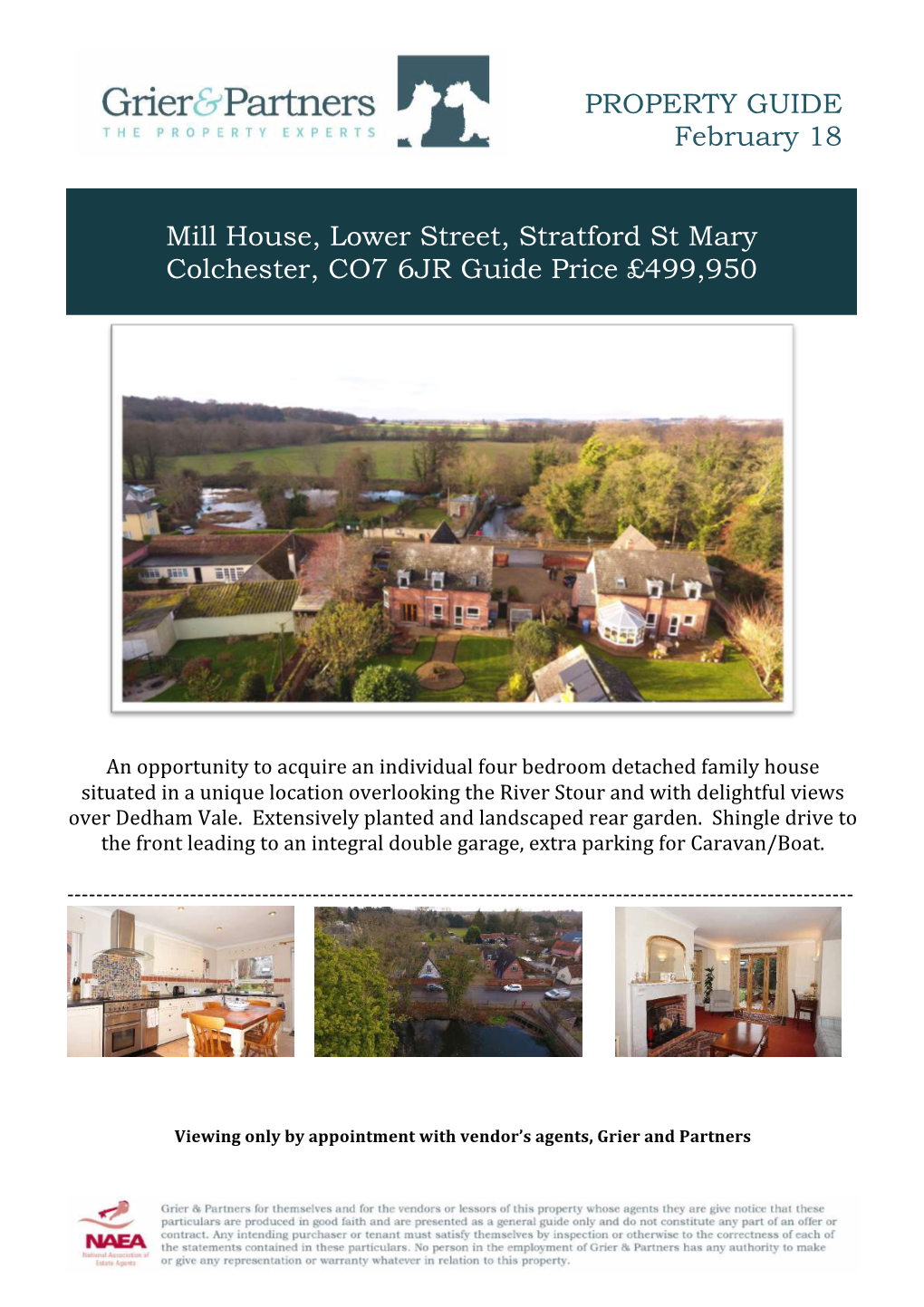 Mill House, Lower Street, Stratford St Mary Colchester, CO7 6JR Guide Price £499,950