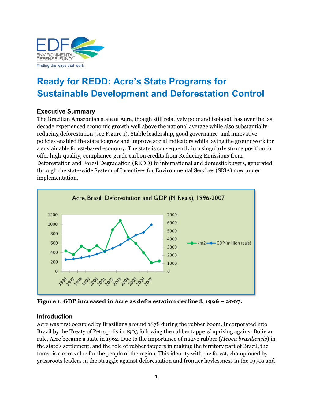 Acre’S State Programs for Sustainable Development and Deforestation Control