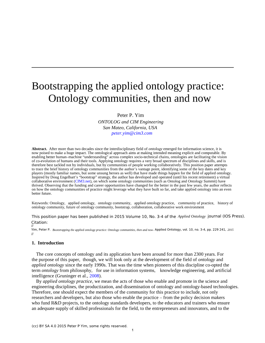 Bootstrapping the Applied Ontology Practice: Ontology Communities, Then and Now