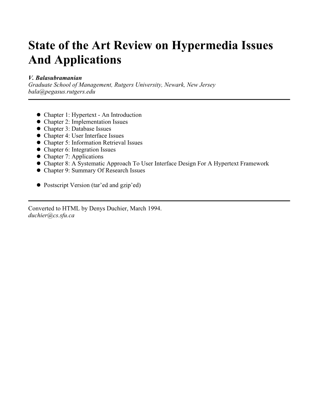 Hypertext Reviews, Proceedings of Hypertext ’91, 1991