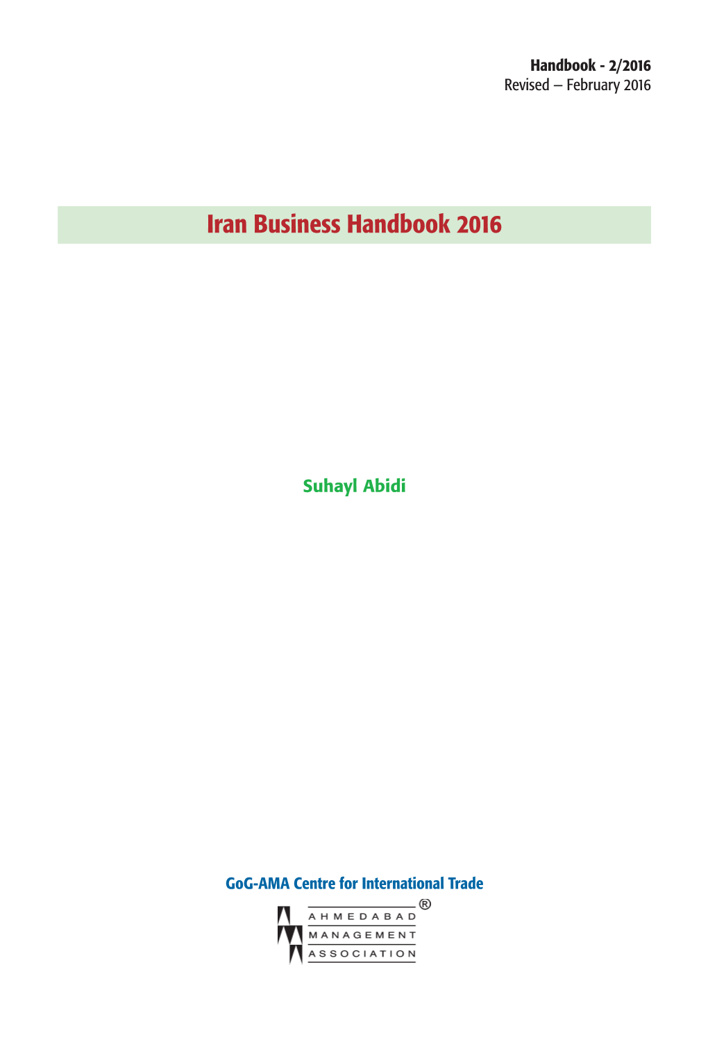 Iran Business Handbook 2016