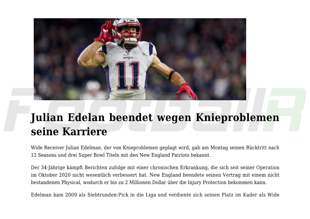 Julian Edelan Beendet Wegen Knieproblemen Seine Karriere