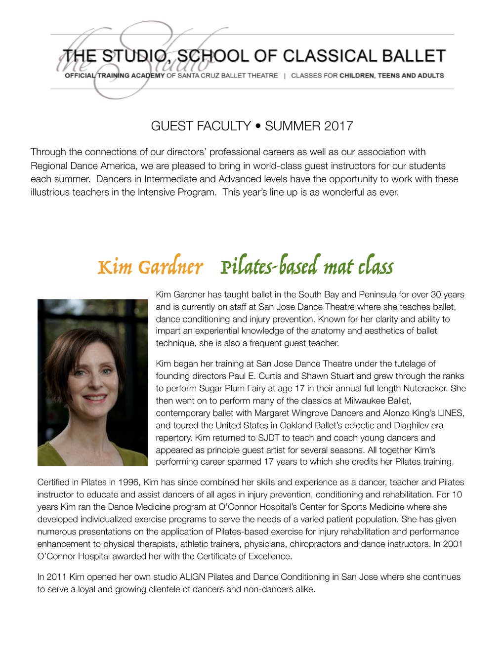 Kim Gardner Pilates-Based Mat Class