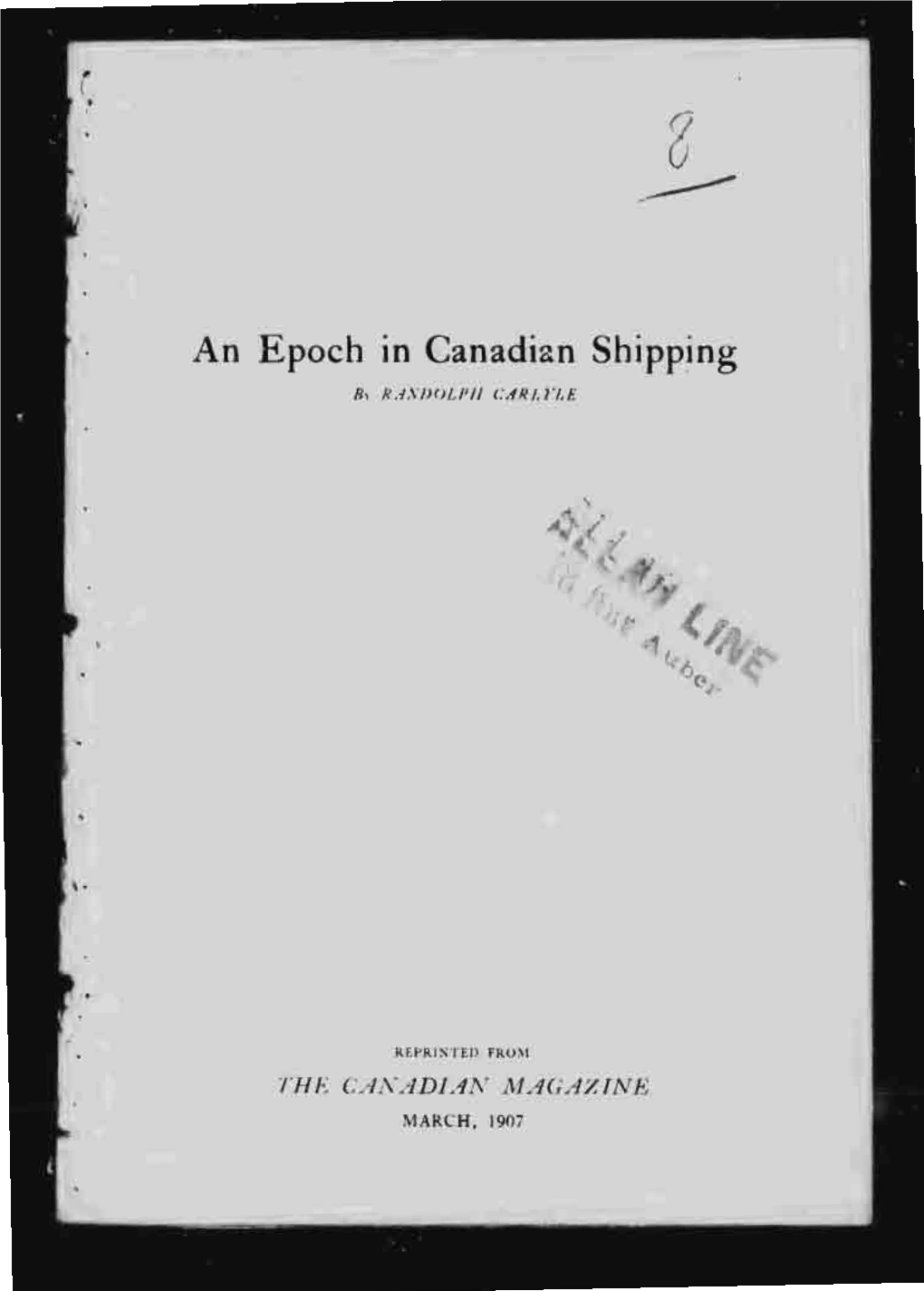 An Epoch in Canadian Shipping
