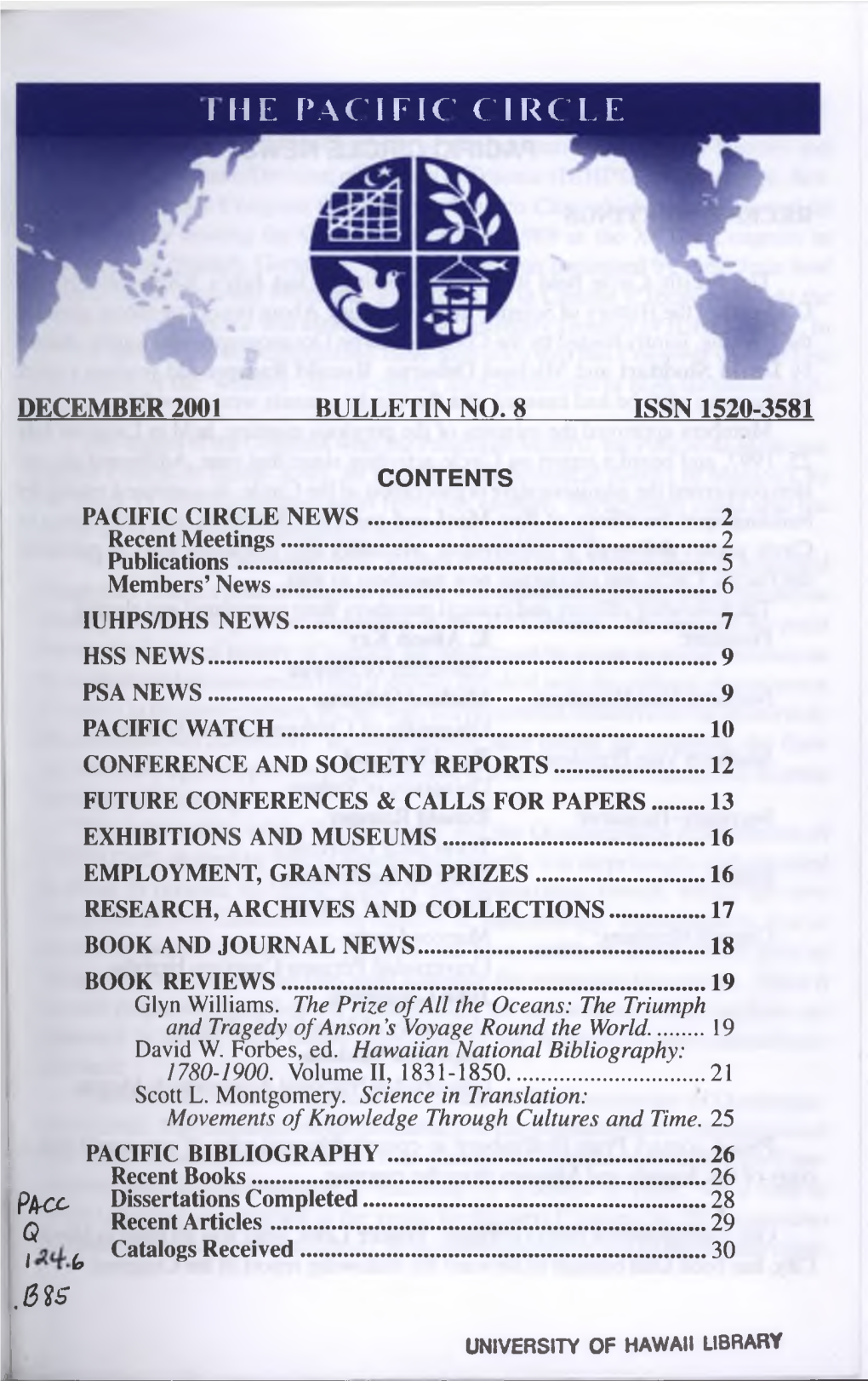 Bulletin No. 8 – December 2001 (Pdf)