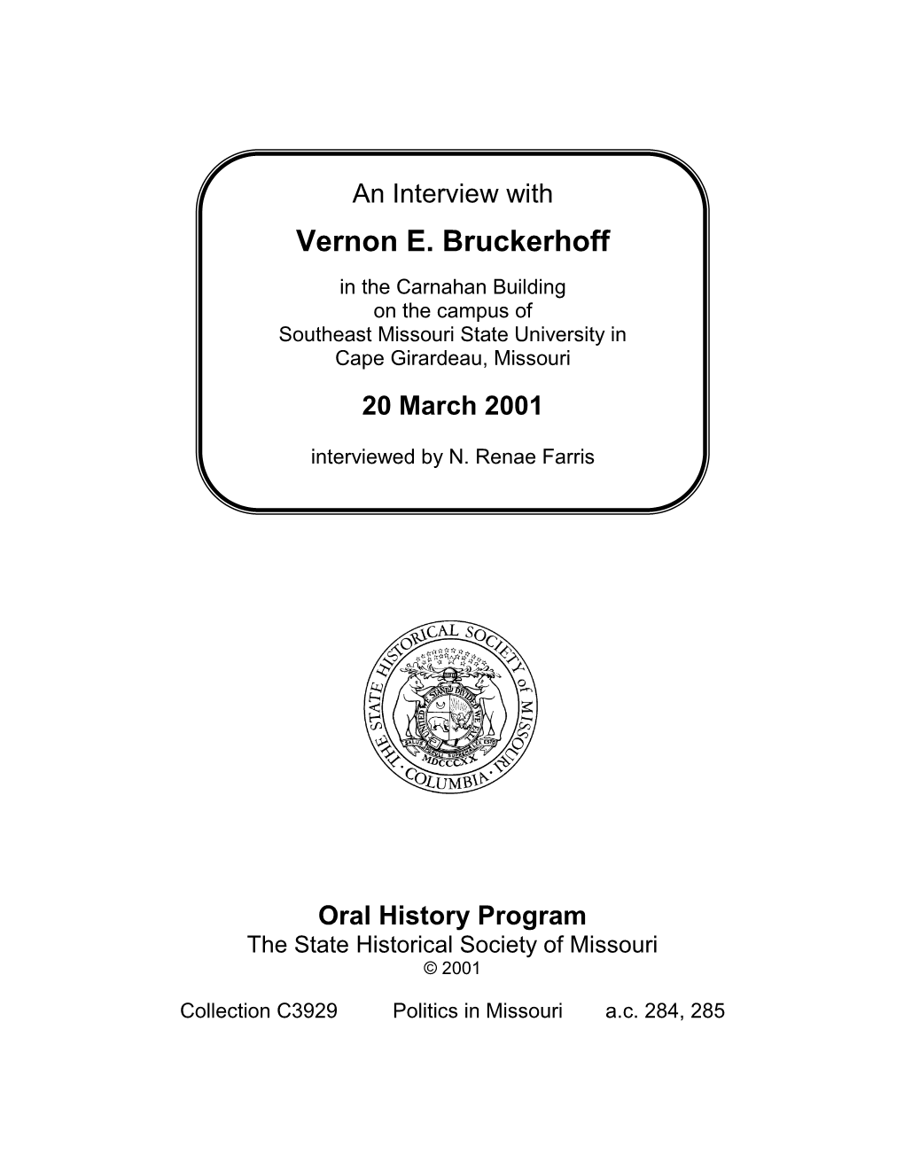 Vernon E. Bruckerhoff