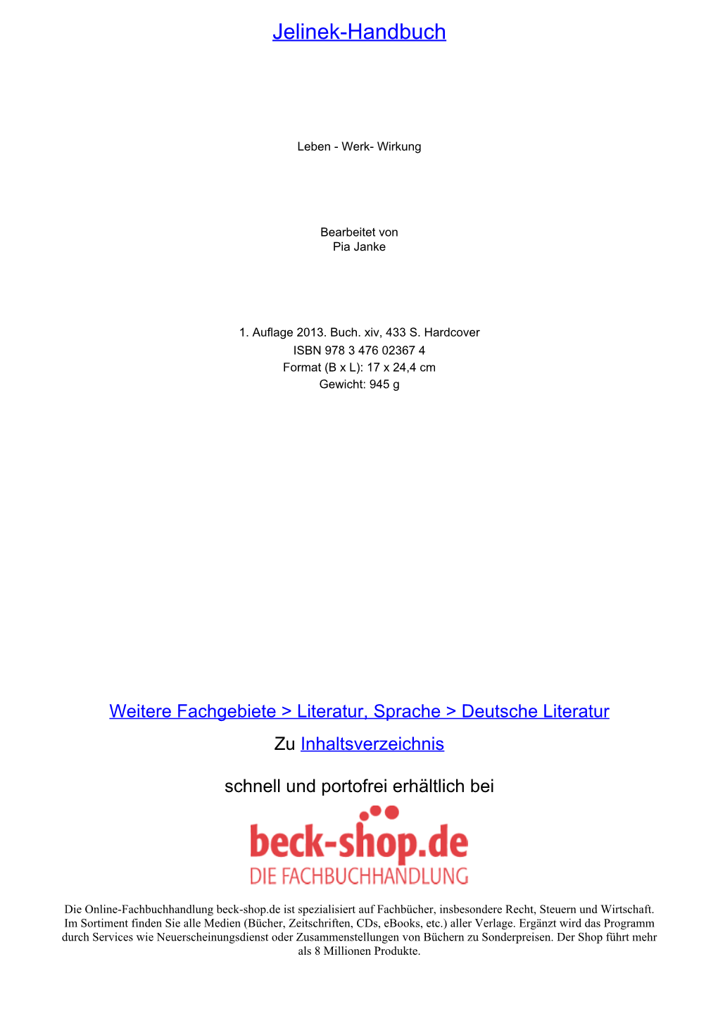 Jelinek-Handbuch