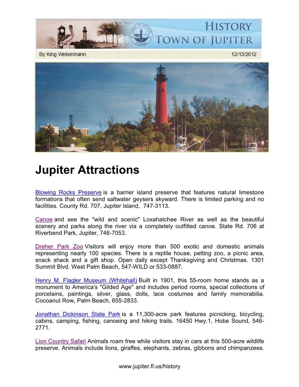 Jupiter Attractions