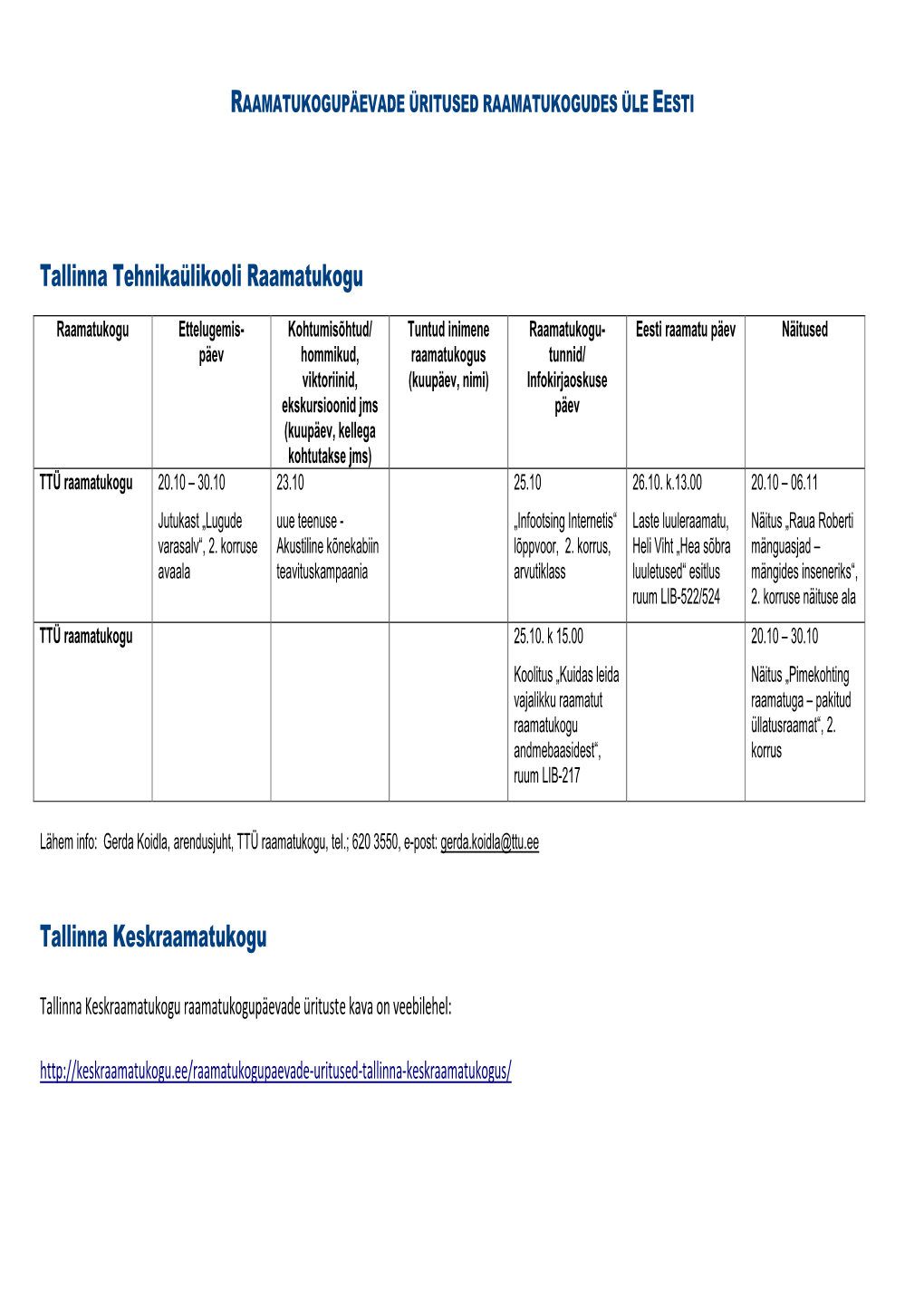 Tallinna Tehnikaülikooli Raamatukogu Tallinna