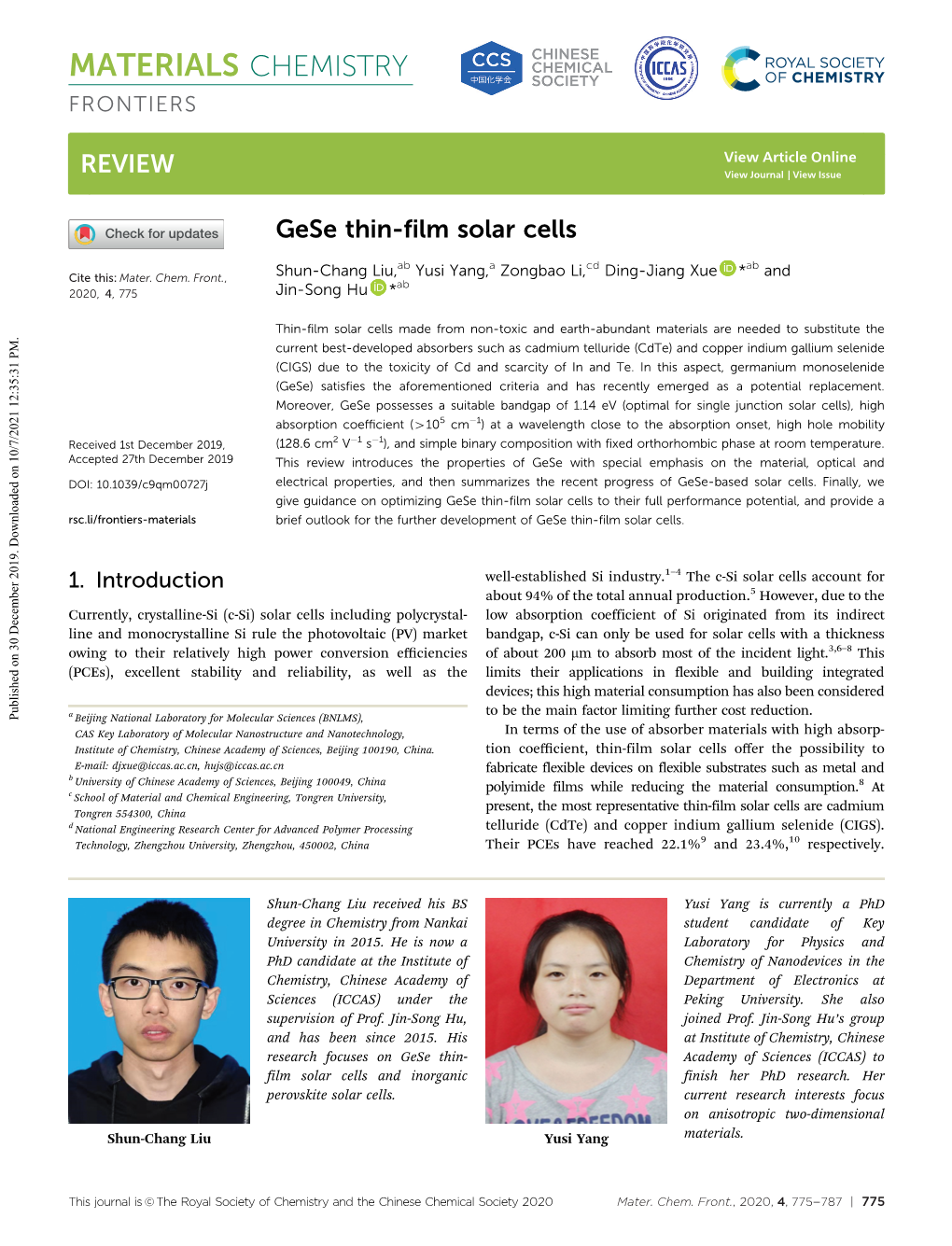 Gese Thin-Film Solar Cells